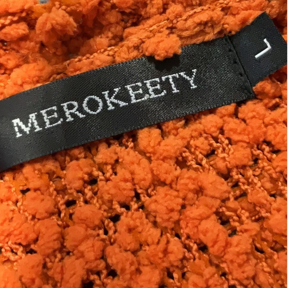 Cozy Orange Women's Cardigan - Picture 5 of 7